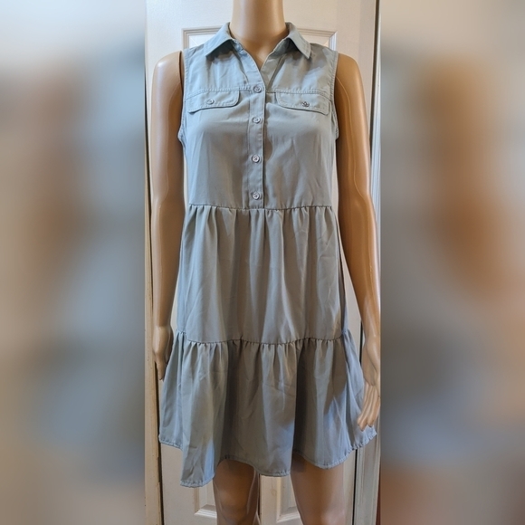 Pre-owned Bebop be you be free sleeveless gray dress size small, TC - Picture 1 of 3